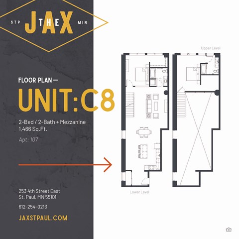 a floor plan of unit c8